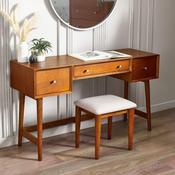 Lowry Dressing Table And Stool Set 132cm - Ash image