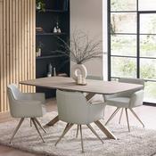 Noah 4 Seater Dining Set - Wood effect laminated top, and Table and Chairs image