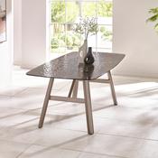 Callisto 200cm Smoked Bubble Glass Dining Table - 6 Seater Kitchen Table image