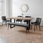 Berwick Rectangular Dining Table 1 Luxe Low Bench and 4 Luxe Chairs image