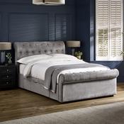Ravello Grey Chenille Bed Frame image
