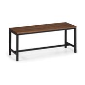 Tribeca 110cm Black/Walnut Dining Bench - Kitchen Seating