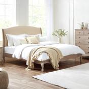 Camille French Style Oatmeal Linen Bed Frame image