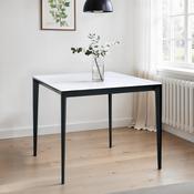 Miami 80cm White Marble Dining Table - Kitchen Dining Table image