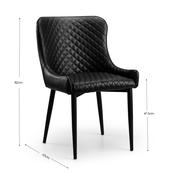 Como Dining Set - White Table and 6 Luxe Black Chairs image