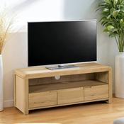 Curve 115cm Oak TV Unit - Fits up to 65 inch TV image