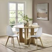 Cellini 4 Seater Dining Set - VENEERPolypropylene Plastic Table and Chairs image