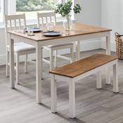 Coxmoor 118cm Ivory/Oak Dining Table - Kitchen Dining Table image