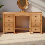 Marlborough Twin Pedestal Dressing Table 142cm - Oak image