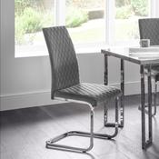 Calabria Set of 4 Velvet Cantilever Chairs Dining Chairs image