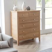 Cotswold 4+2 Drawer Chest of Drawers 83cm - Oak image