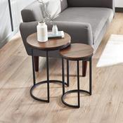 Tribeca 40cm Walnut Side Table - Living Room Accent Table image