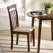 Coast Set of 2 Walnut Slat Back Wooden Dining Chairs image