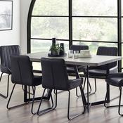 Miller Concrete Effect Dining Table 6 Soho Chairs image