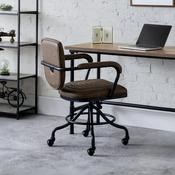 Gehry Faux Leather Adjustable Gaming Office Chair - Brown &amp; Black image