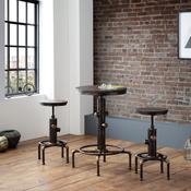 Rockport 2 Seater Dining Set - Brushed Copper/Rustic Elm Table and Chairs image