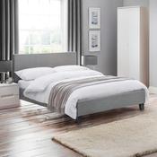 Rialto 120cm Small Double Bed Frame Light Grey image
