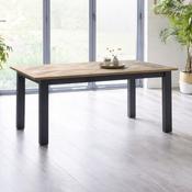 Bordeaux 180cm Dark Grey &amp; Oak Dining Table - 6 Seater Kitchen Table image