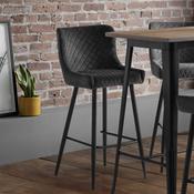 Luxe Velvet Bar Stool Grey image