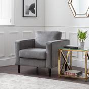 Hayward Dark Grey Fabric Armchair - 89cm Living Room Chair image