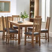 Mallory 6 Seater Dining Set - Oak Table and Chairs image