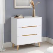 Alicia 3 Drawer Chest of Drawers 80cm - White