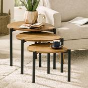 Lorette Effect Teardrop Nest of 3 Side Tables image