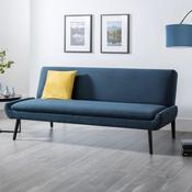 Gaudi 3 Seater Fabric Sofa Bed - Blue Guest Bed Seating image