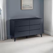 Alicia 6 Drawer Wide Chest of Drawers 130cm - Anthracite image