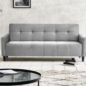 Alfie 3 Seater Wood Sofa - Grey Living Room Seating image