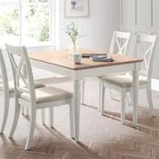 Provence 190cm Limed Oak/Grey Dining Table - 6 Seater Kitchen Table image