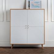 Moritz 118cm White/Oak Sideboard - Dining Room Storage image