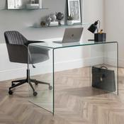 Amalfi Velvet Desk and Office Chair Set - Clear Home Office Bundle