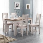 Richmond 4 Seater Dining Set - Elephant Grey/ Euro Oak Table and Chairs image