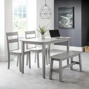 Kobe Dining Set - Rectangular Dining Table 1 Kobe Bench and 2 Kobe Chairs image