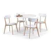 Blanco 4 Seater Dining Set - Painted Rubberwood Table and Chairs image