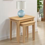 Cotswold Oak Nesting Tables - Space Saving Living Room Set image