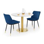 Palermo Round Dining Table and 2 Delaunay Chairs image