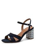 Heel Detail Sandal - Navy Comb image