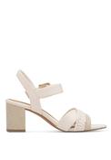 Print Glam Heel Sandal - Cream image