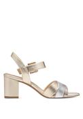 Print Glam Heel Sandal - Gold image