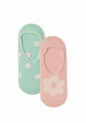 2 Pack Flower Footies - Blue image