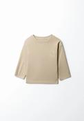 Embroidered Solid-Colour T-Shirt - Beige