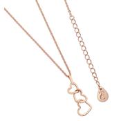 Triple Heart Drop Pendant - Rose Gold image