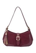 Amber Curved Shoulder Bag - Cherry