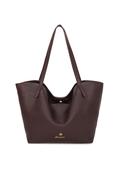 Vanilla East West Shopper Bag - Burgundy