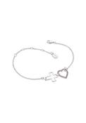 Interlocking Heart Cross Bra - Silver