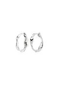 Here Silver Plated Hoop Earrings - Silver