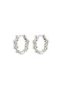 Solidarity Silver Plated Small Bubble Hoop Earrings - Silver