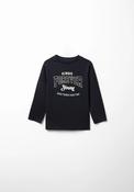 Printed Long Sleeve T-Shirt - Blue